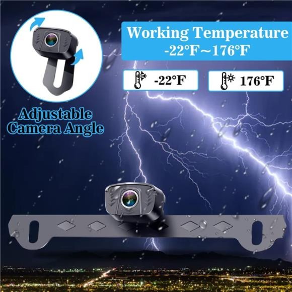 R3 HD 1080P Digital Wireless Backup Camera with 5'' Monitor License Plate Hitch - Picture 5 of 6